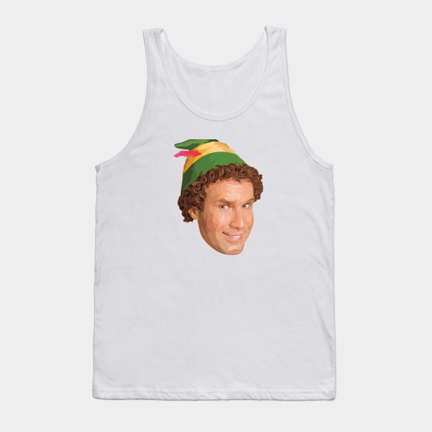 Floating Head - Buddy the Elf Tank Top by Merlino Creative